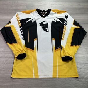 Thor Phase Motocross Jersey Mens Small Yellow Black White MX Off Road Riding
